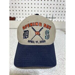 VTG Opening Day 2000 Detroit Tigers VS Seattle Mariners Baseball Hat Cap NWOT